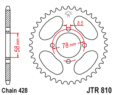 JT Звезда цепного привода JTR810.48
