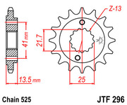 JT Звезда цепного привода JTF296.16