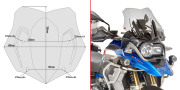 GIVI Ветровое стекло BMW R1200GS (13-18), R1200GS Adventure (14-18) и R1250GS