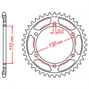 MTX Звезда цепного привода аналог JTR479.45ZBK
