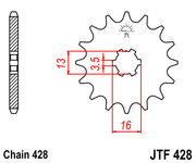 JT Звезда цепного привода JTF428.12