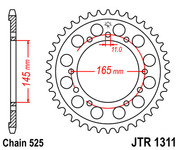 JT Звезда цепного привода JTR1311.43