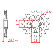 MTX Звезда цепного привода аналог JTF1373.17