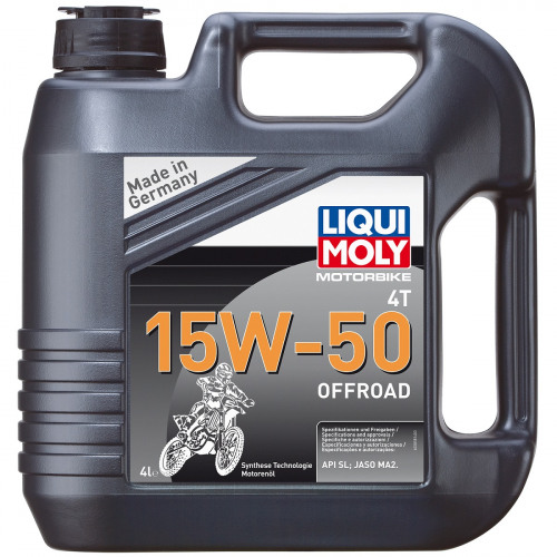 LIQUI  MOLY НС-син.мот.масло д/4-т.мотоц.Motorbike 4TOffroad.15W-50 (4л)