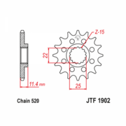 JT Звезда цепного привода JTF1902.15RB