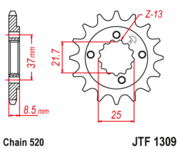 JT Звезда цепного привода JTF1309.15