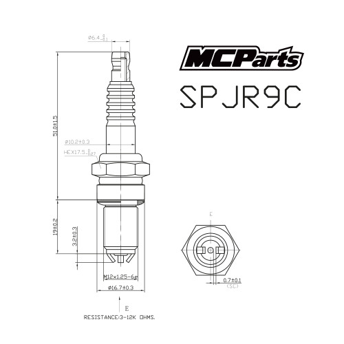 MCP Свеча зажигания аналог JR9C