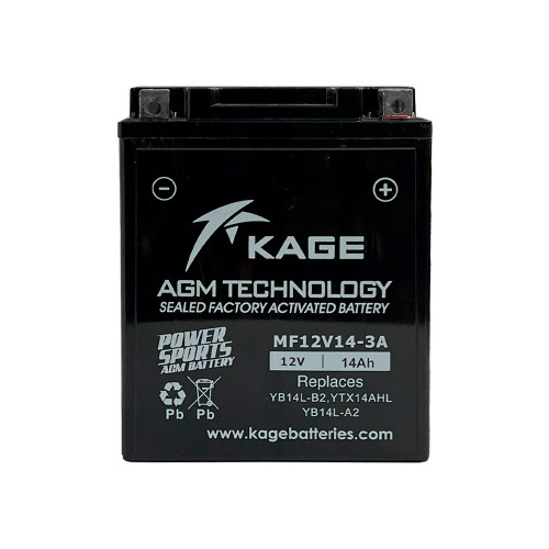 KAGE Аккумулятор AGM YB14L-B2, YTX14AHL, YB14L-A2