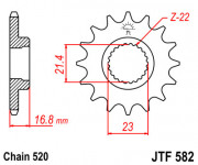 JT Звезда цепного привода JTF582.16