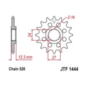 JT Звезда цепного привода JTF1444.17