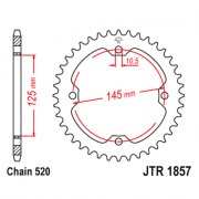 JT Звезда цепного привода JTR1857.37