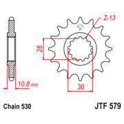 JT Звезда цепного привода JTF579.17RB