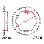 JT Звезда цепного привода JTR763.40