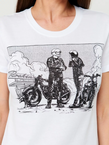 ВОЛГА WEAR Футболка женская "Caferacer community"
