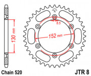 JT Звезда цепного привода JTR8.48
