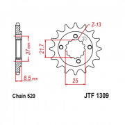 JT Звезда цепного привода JTF1309.16