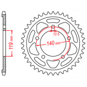 MTX Звезда цепного привода аналог JTR10.44