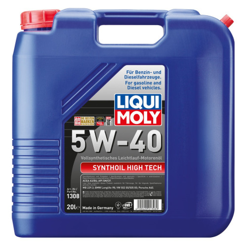LIQUI  MOLY Синт. мот.масло Synthoil High Tech 5W-40 SM/CF;A3/B4(20л)
