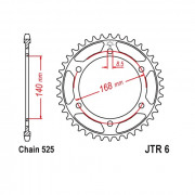 JT Звезда цепного привода JTR6.42