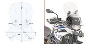 GIVI Стекло ветровое BMW  F750GS (18-20)