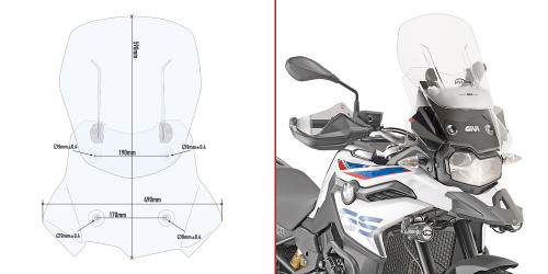 GIVI Стекло ветровое BMW  F750GS (18-20)