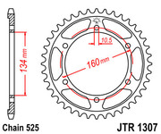 JT Звезда цепного привода JTR1307.45