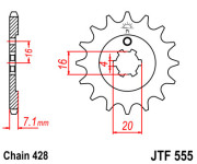 JT Звезда цепного привода JTF555.13