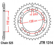 JT Звезда цепного привода JTR1314.39