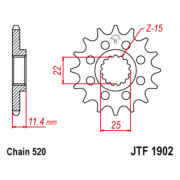 JT Звезда цепного привода JTF1902.16RB