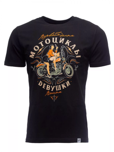 ВОЛГА WEAR Футболка мужская "Мотоциклы и девушки"