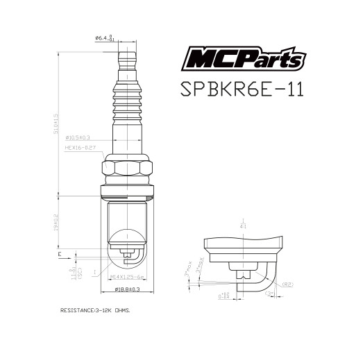 MCP Свеча зажигания аналог BKR6E-11
