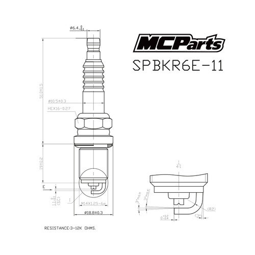 MCP Свеча зажигания аналог BKR6E-11