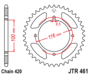 JT Звезда цепного привода JTR461.54