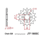 JT Звезда цепного привода JTF1565.14SC
