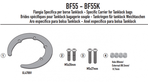 GIVI Крепление сумки на бак VOGE BRIVIDO 300R