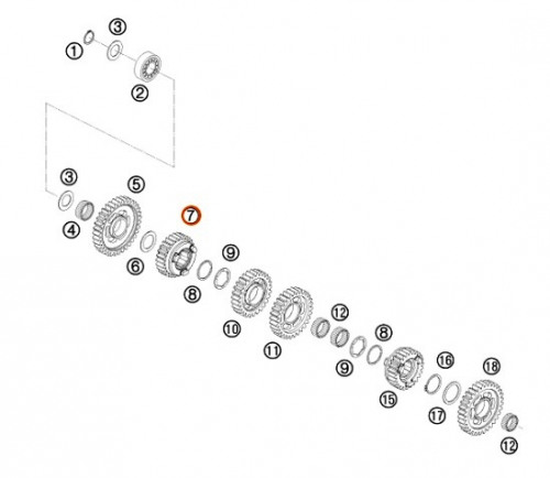 KTM Шестерня 5-й передачи 990 ADV/SE/SMT  -10