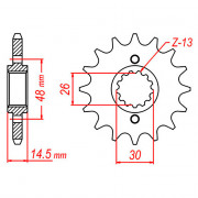 MTX Звезда цепного привода аналог JTF339.16