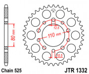 JT Звезда цепного привода JTR1332.37