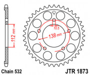 JT Звезда цепного привода JTR1873.48