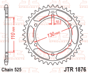 JT Звезда цепного привода JTR1876.47