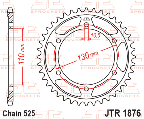 JT Звезда цепного привода JTR1876.47