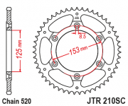 JT Звезда цепного привода JTR210.50SC