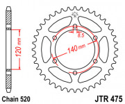 JT Звезда цепного привода JTR475.44