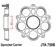 JT Звезда цепного привода JTA750B