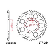 JT Звезда цепного привода JTR284.48