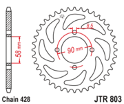 JT Звезда цепного привода JTR803.45