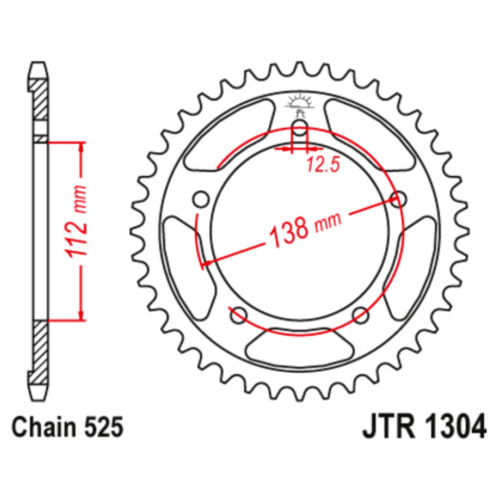 JT Звезда цепного привода JTR1304.39
