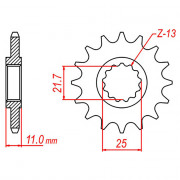 MTX Звезда цепного привода аналог JTF1595.16RB
