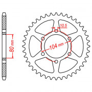 MTX Звезда цепного привода аналог JTR478.46ZBK