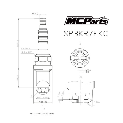 MCP Свеча зажигания аналог BKR7EKC